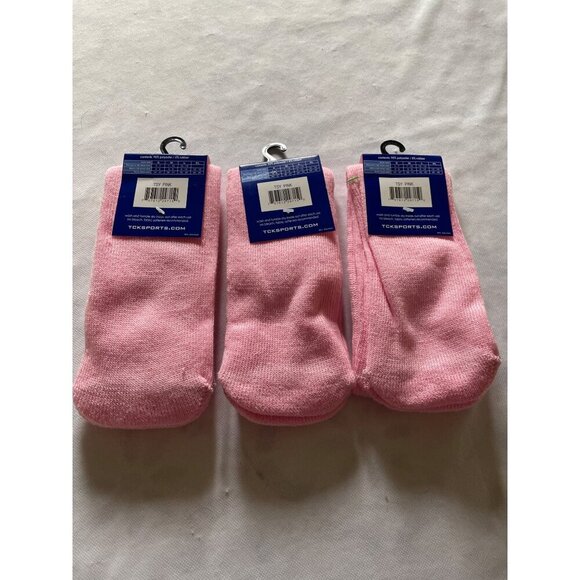 TCK Multisport Pink Socks Set Of 3 Womens & Mens Sizes S-L 95% Polyester 5% Rubb - Picture 3 of 5